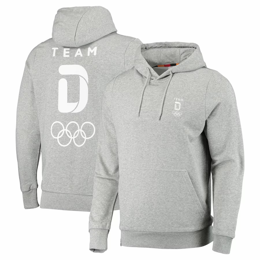 Team D Grafik-Logo-Hoodie - Grau - Damen